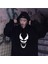 Touz Gothic Punisher Siyah Kapüşonlu Sweatshirt 2