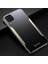Samsung Galaxy A12 Kılıf Zebana Metal Mitras Kılıf (Silikon Kenar) Gold 1