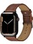 Apple Watch 42MM 44MM 45MM 49MM Ultra Ultra 2 Seri 3 / 4 / 5 / 6 / Se / 7 / 8 / 9 Taba Rengi Deri Kordon Hakiki Deri Kayış 2