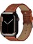 Apple Watch 42MM 44MM 45MM 49MM Ultra Ultra 2 Deri Kordon 3 / 4 / 5 / 6 / Se / 7 / 8 / 9 Hardal Rengi Deri Kayış 1