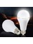 - 10 Adet Led Ampul - 9W Led Ampul E27 - Beyaz Parlak Tasarruflu Led Ampul 1