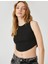 Crop Atlet Bisiklet Yaka Fitilli Asimetrik Kesim 1