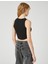 Crop Atlet Bisiklet Yaka Fitilli Asimetrik Kesim 4