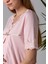 Pembe Dantelli Hamile Lohusa Pijama Takımı 5