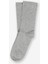 Roll Top Lastiksiz Kadın Gri Bambu Soket Çorap 4