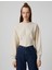 Crop Sweatshirt Beli Korsajlı Uzun Kollu Bisiklet Yaka 3