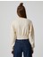 Crop Sweatshirt Beli Korsajlı Uzun Kollu Bisiklet Yaka 4