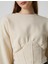 Crop Sweatshirt Beli Korsajlı Uzun Kollu Bisiklet Yaka 5