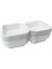 Tek Kullanımlık 6x6 Clamshell Pacsout Kutusu Biyobozunur Gıda Konteynerleri Kutular Beyaz 50PCS 15X15X8CM 4