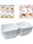 Tek Kullanımlık 6x6 Clamshell Pacsout Kutusu Biyobozunur Gıda Konteynerleri Kutular Beyaz 50PCS 15X15X8CM 5