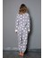 Desenli Tam Peluş Kışlık Yılbaşı Kadın Pijama Takımı 3