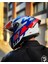 Kask Thunder 4 Sv Valıant A0 Parlak Inci Beyaz Mavi Kırmızı 1