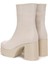 Aurel Krem Kadın Platform Topuklu Bot 5
