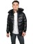 Booss Milano Boss Milano Erkek Dolum Kürklü Kapüşonlu Ribana Detaylı Siyah MONT&KABAN-2842 1