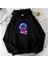 Sitting Astronaut Siyah Kapüşonlu Sweatshirt 1