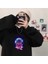 Sitting Astronaut Siyah Kapüşonlu Sweatshirt 3
