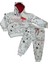 Snoopy Mini Peanuts Baskılı Disney Alt Üst Takım Kapüşonlu Sweatshirtlü Eşofman Takımı 1