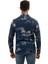 Indigo Mavi Hawaii Desen Baskılı Nefes Alan Slim Fit Gömlek 4