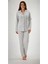 Önden Düğmeli Soft Kadın Pijama Takımı Mavi 1