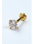 Yuvarlak Taş Labret Büyük Boy Gold Piercing 1