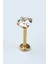 Yuvarlak Taş Labret Büyük Boy Gold Piercing 2