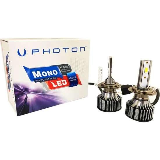 Photon Mono LED H7 +3 Plus Xenon Far Ampülü 12-24 Volt