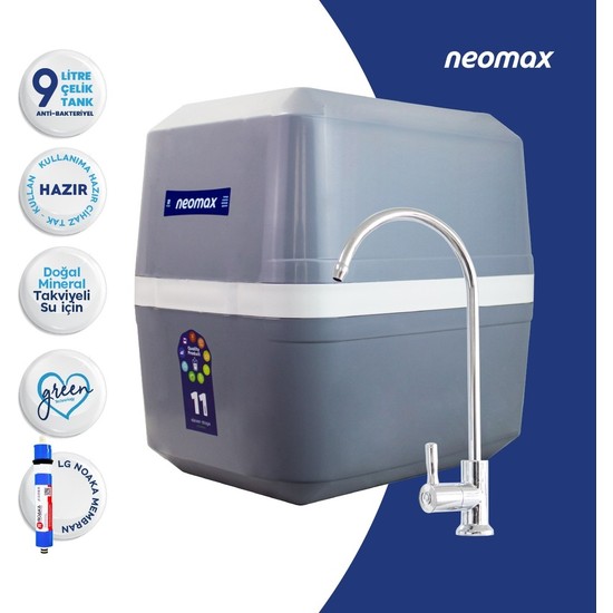 H-Max 11 Aşama 9 Litre Çelik Tanklı Mineralli Su Arıtma Cihazı