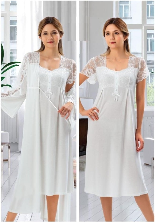 Duchesse 2008 Hamile Lohusa Gecelik Sabahlık Takım görsel 5