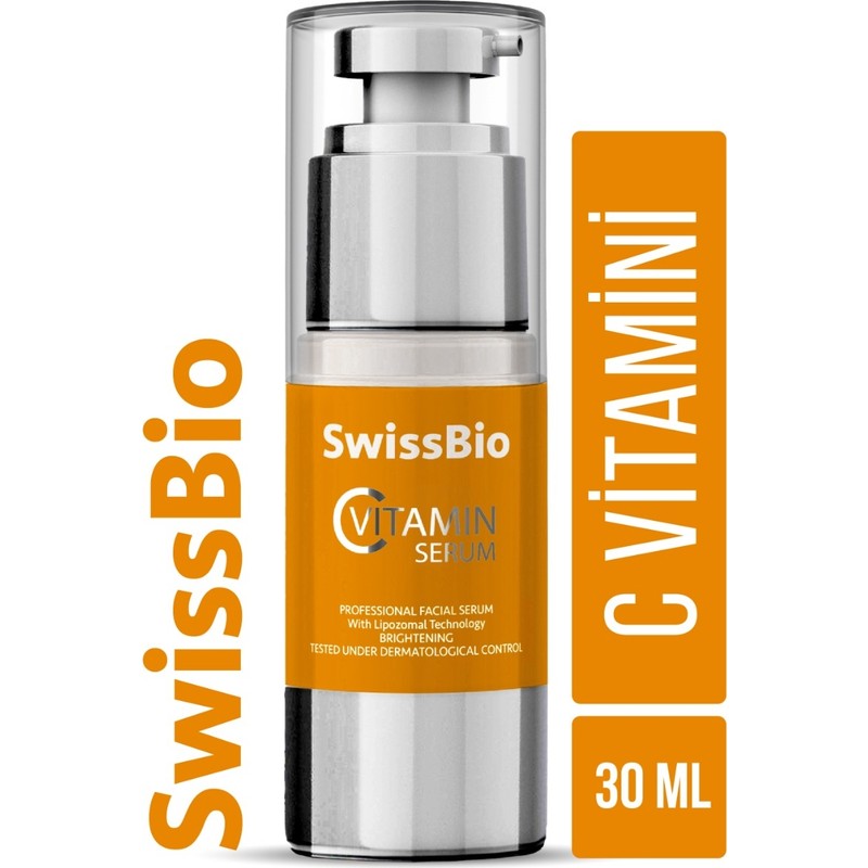 SwissBio C Vitamini Serumu Aydınlatıcı ve Ton Eşitleyici Etki 30 ml Tüm Cilt Tipleri İçin