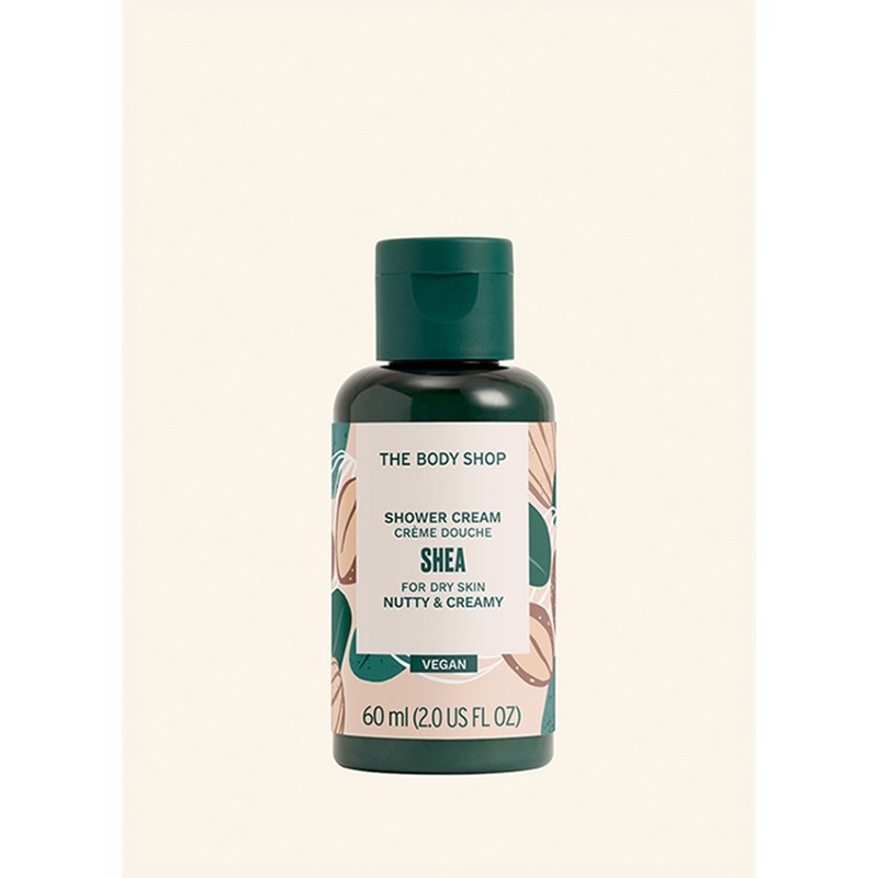 The Body Shop 60 ML Shea Kremli Duş Jeli Kuru Ciltler İçin Vegan ve Doğal İçeriklerle Temizler