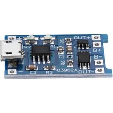 Sensör Modül (10 Adet) TP4056 Micro USB Korumalı Lipo 18650 Pil Şarj Devresi