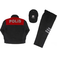 Liyavera Unisex Çocuk Kırmızı Yunus Polis Kostümü Çocuk Yunus Polis Kıyafeti Üniforması