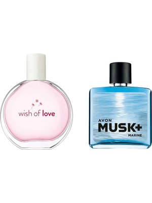 Avon Wish On Love - Musk Marine 14 Şubat Sevgililer Günü Çift Hediyelik, Parfüm Bay-Bayan