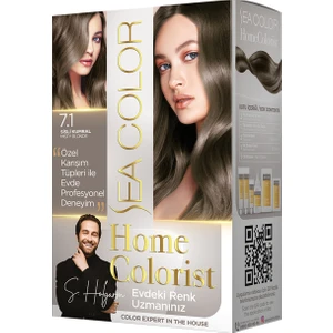 Sea Color 2 Tüp Home Colorist 7.1 Sisli Kumral Premium Saç Boyası Evde Profesyonel Sonuç