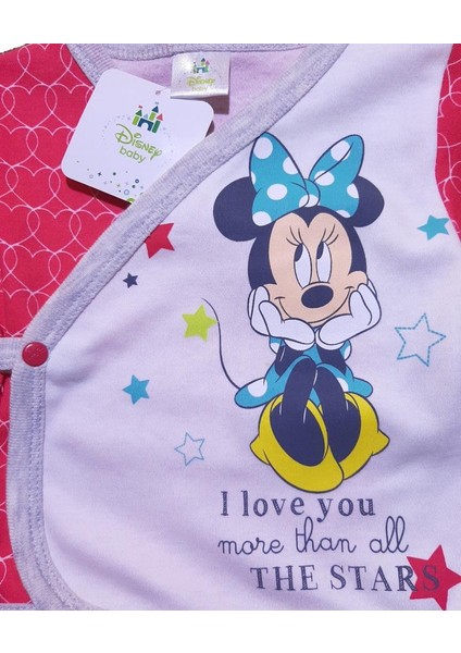 Disney Baby Minie Mouse Patikli Kız Bebek Penye  Ikili Takım