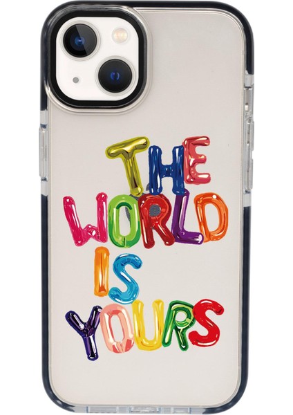 Apple iPhone 13 The World Is Yours Candy Bumper Silikonlu Telefon Kılıfı