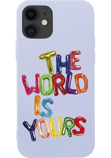 Apple iPhone 12 The World Is Yours Desenli Premium Silikonlu Telefon Kılıfı