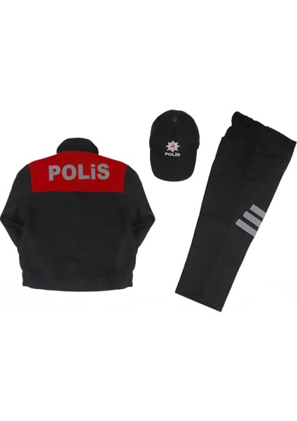 Unisex Çocuk Kırmızı Yunus Polis Kostümü Çocuk Yunus Polis Kıyafeti Üniforması