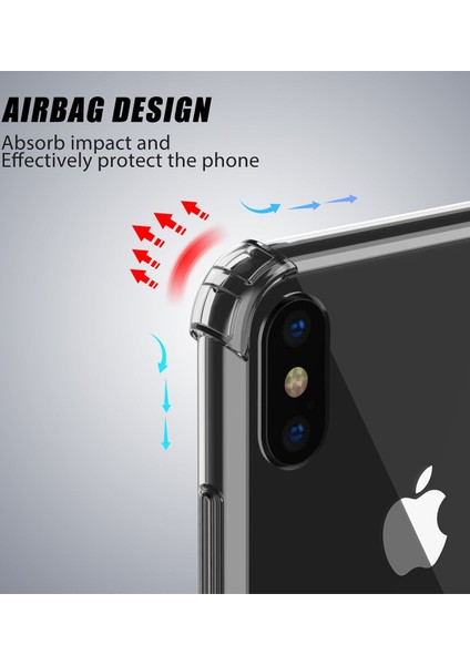 Apple iPhone Xs Kapak Köşe Korumalı Airbag Antishock Silikon Kılıf