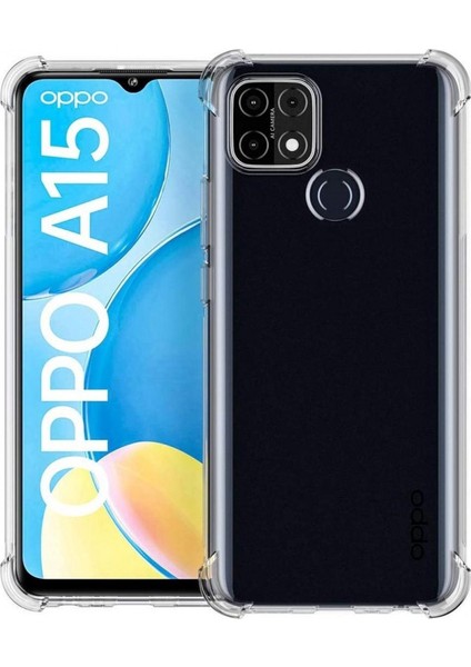 Oppo A15S Kapak Köşe Korumalı Airbag Antishock Silikon Kılıf
