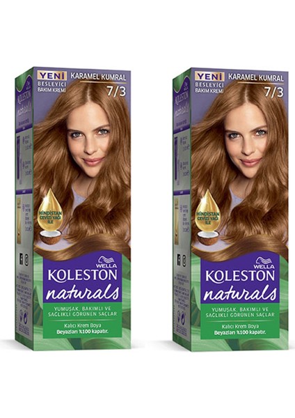 Naturals Saç Boyası Karamel Kumral 7/3 2x Paket