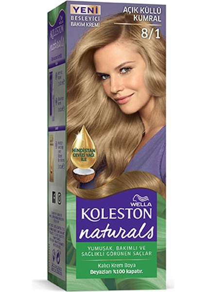 Naturals Saç Boyası Açık Küllü Kumral 8/1