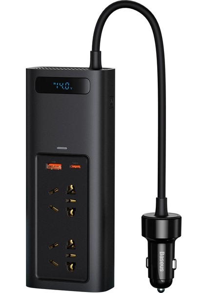 150W Araç Güç Çevirici Dc'den Ac'ye Dönüştürücü Type-C Dizüstü Telefon Şarj Cihazı