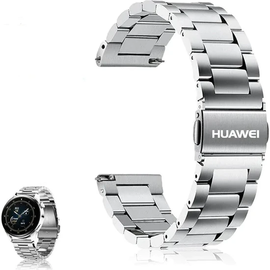 Huawei Watch Gt2 ve Gt3 Pro Uyumlu Klasik Paslanmaz Çelik Kordon 46MM