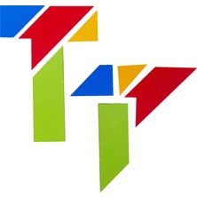 Hamaha Eğitici Ahşap Oyuncak Renkli Ahşap T Tangram Puzzle