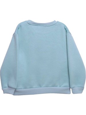 Alg Şardonlu Kız Çocuk Sweatshirt 623553 | Mavi