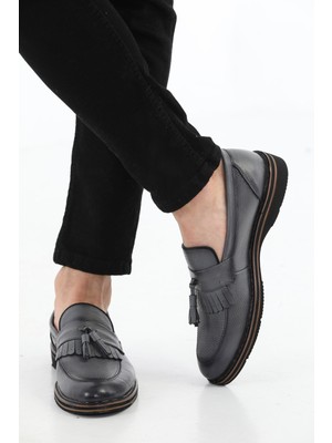 Everest Erkek Deri Püsküllü Ortopedik Ayakkabı