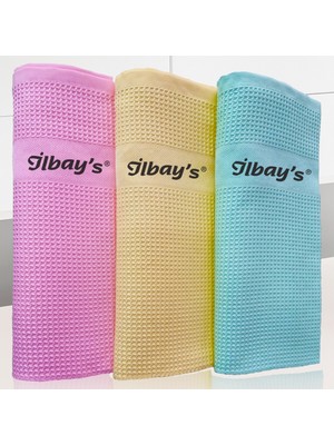 İlbay's 3’lü (Klasik Renk Serisi) Eko Paket Mikrofiber Temizlik Bezi 40X60 CM