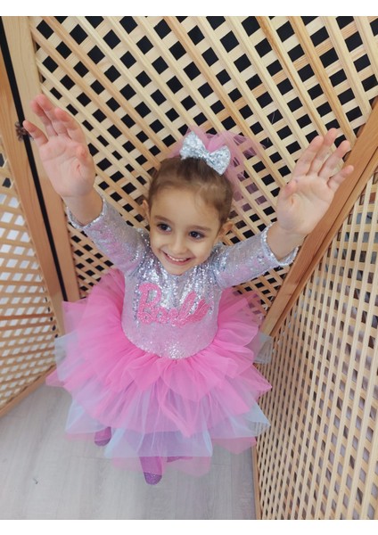 Barbie Kostüm Grili Pembeli Rengarenk modelleri