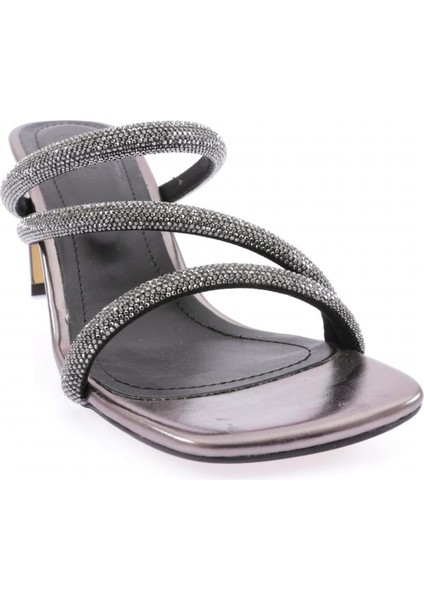 1031-23Y Kadın Kristal Taşlı Çapraz Bantlı Topuklu Terlik fiyatları